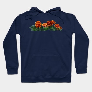 Group of Orange Marigolds With Yellow Tips Hoodie